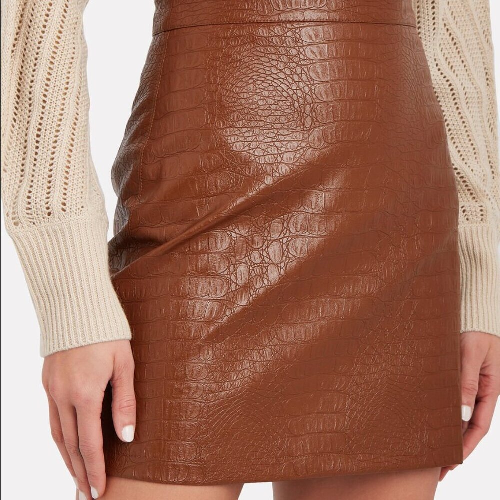 The Andamane Faux Leather Mini Skirt